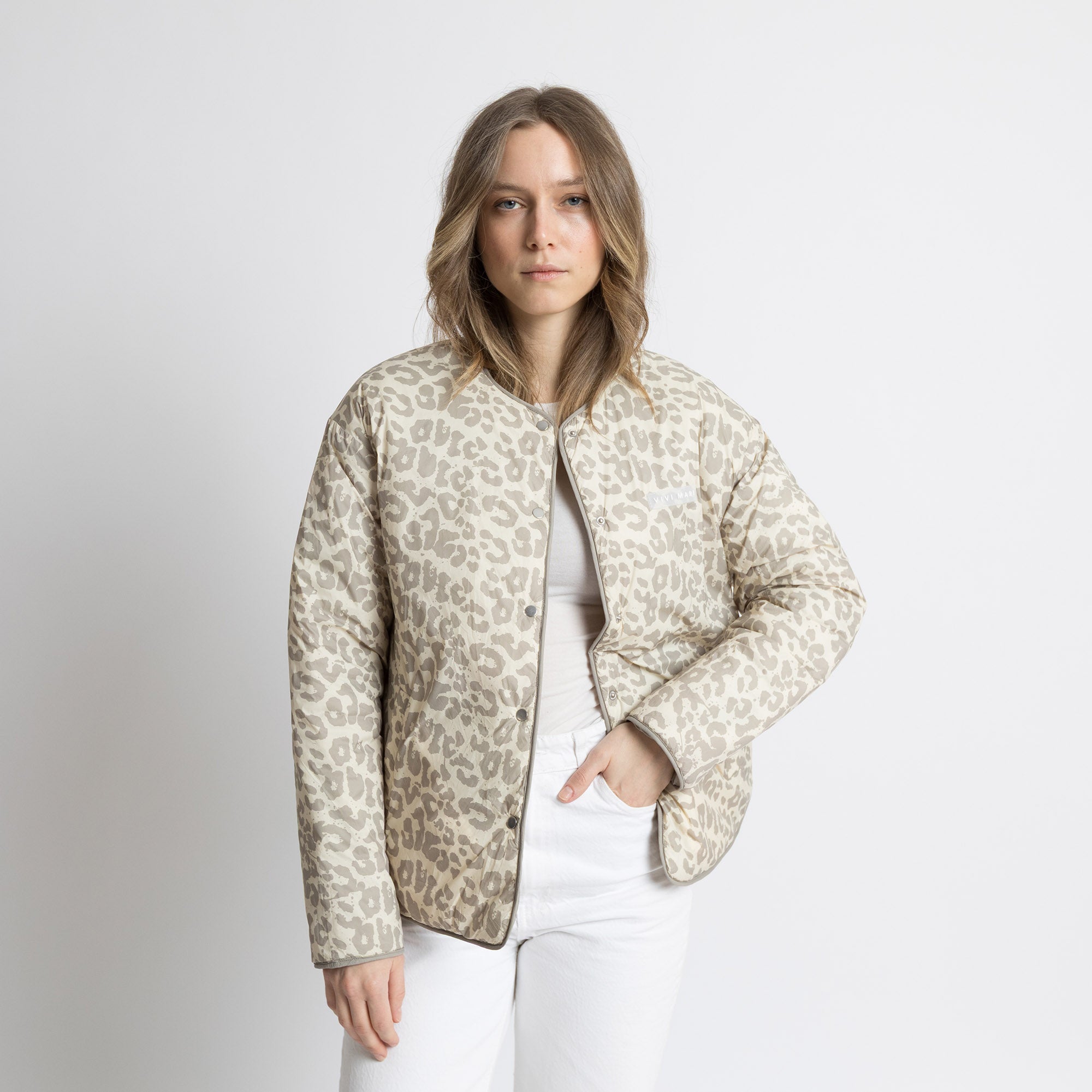 Ultra Light Puffer Jacket stone/leo stone - sand - VIVI MARI