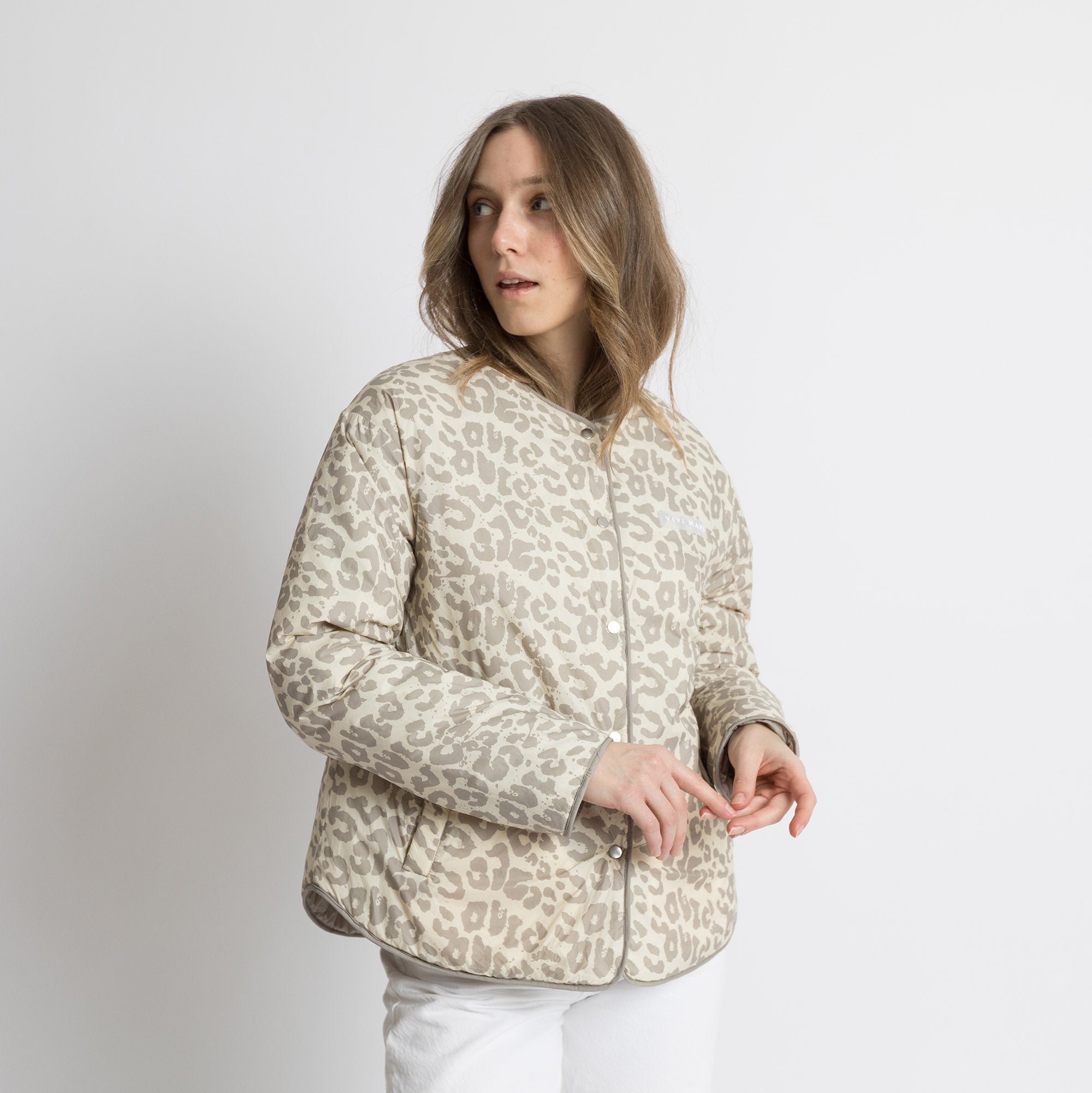 Ultra Light Puffer Jacket stone/leo stone - sand - VIVI MARI
