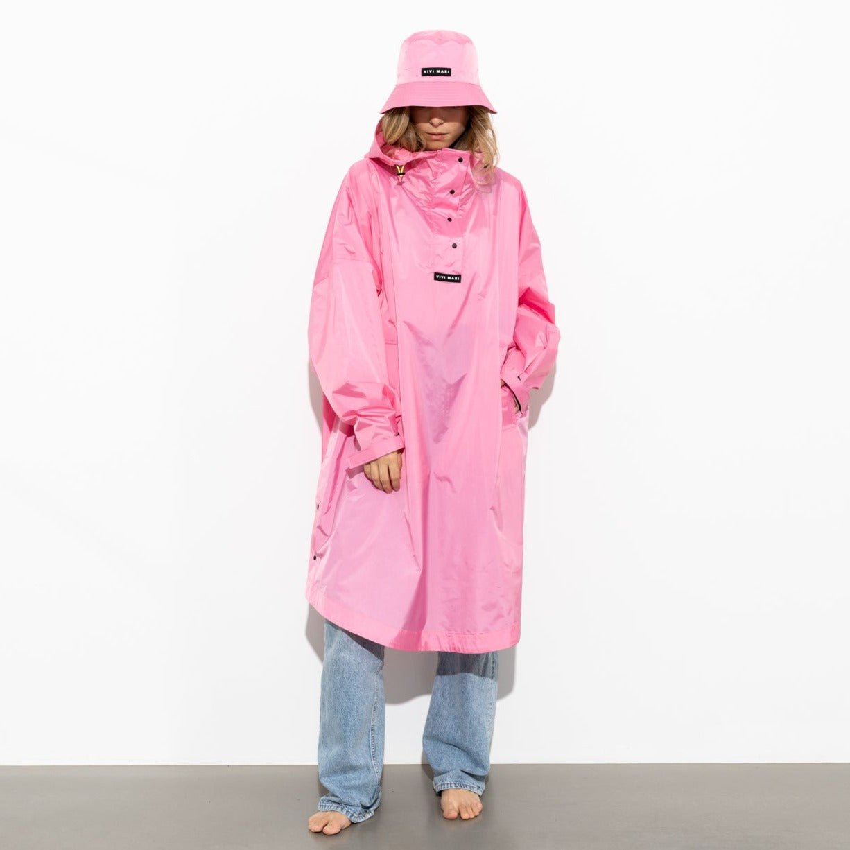 Bucket Hat solid soft pink - VIVI MARI
