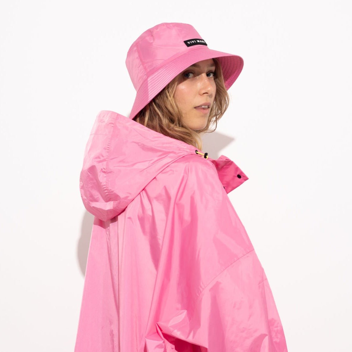 Bucket Hat solid soft pink - VIVI MARI