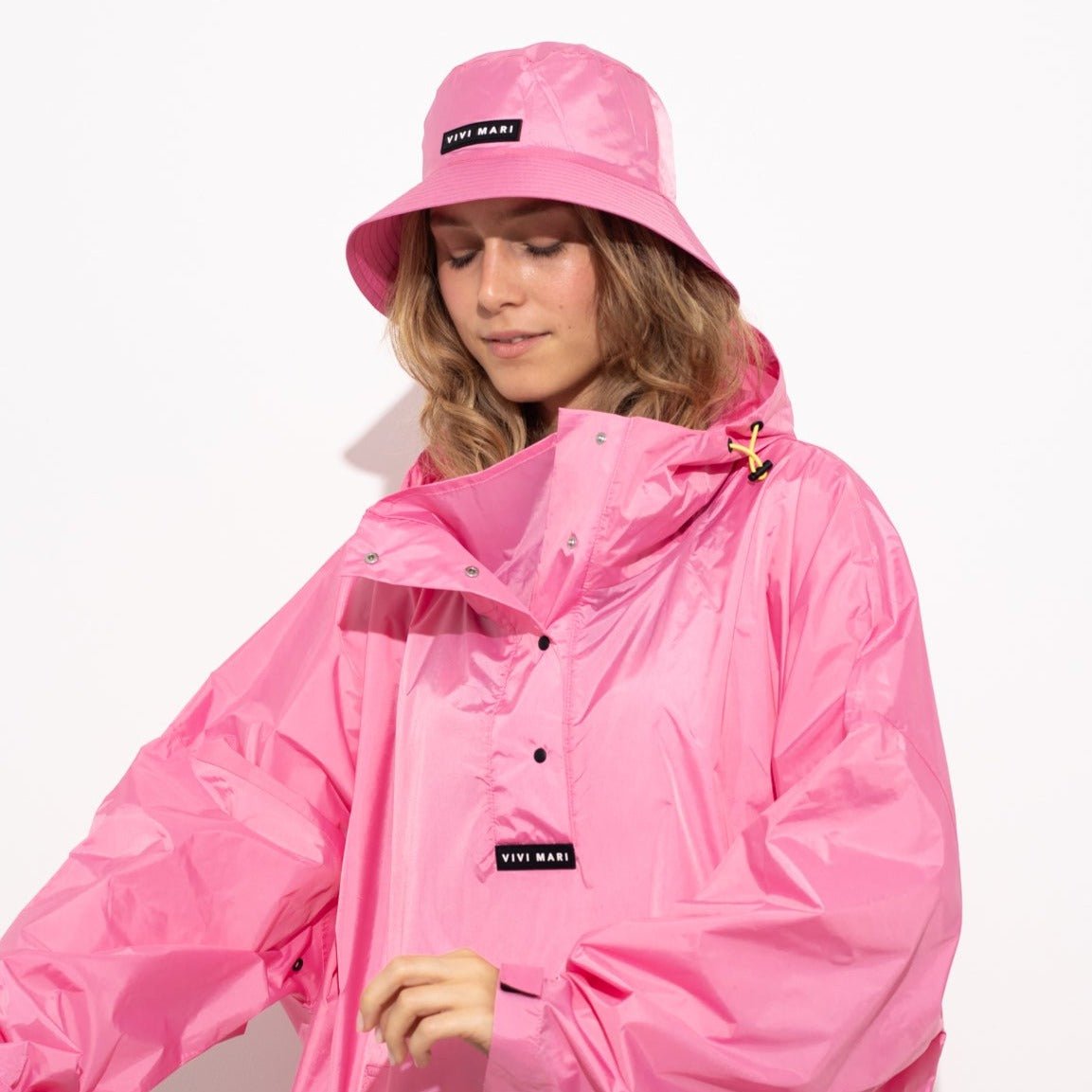 Bucket Hat solid soft pink - VIVI MARI