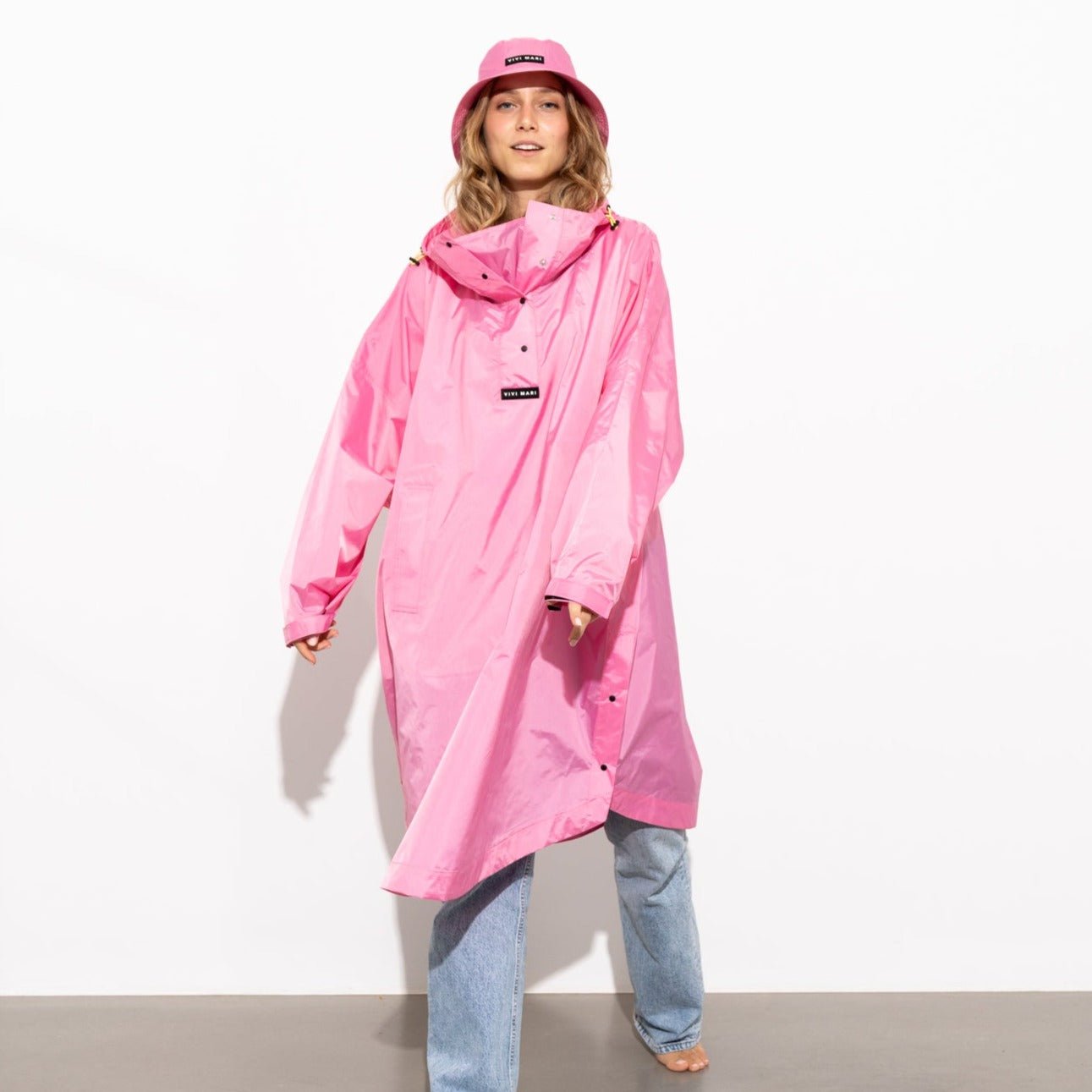 Bucket Hat solid soft pink - VIVI MARI