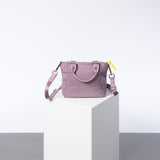 padded tote bag mini + strap basic woven slim - ash plum