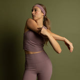 Activewear Top cropped ash plum