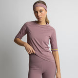 Activewear Half Sleeve T-Shirt ash plum