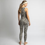 Activewear Top cropped leo splashes black/sand