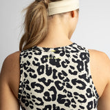 Activewear Top cropped leo splashes black/sand