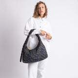 Buckle Bag medium - leo splashes navy/olive