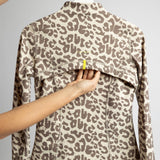 Activewear Jacket leo splashes mushroom/sand
