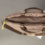 padded tote bag large + strap basic woven slim - dark mushroom