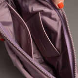 padded tote bag mini + strap basic woven slim - ash plum