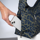 Buckle Bag medium - leo splashes navy/olive