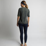 Activewear Half Sleeve T-Shirt leo splashes navy/olive