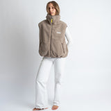 Reversible Bomber Vest - dark mushroom/mushroom