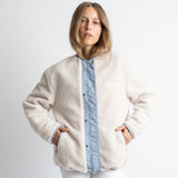 Reversible Bomber Jacket - ash blue/sand