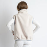 Reversible Bomber Vest - ash blue/sand