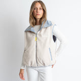 Reversible Bomber Vest - ash blue/sand