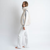 Reversible Bomber Vest - ash blue/sand
