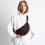 Padded Hip Bag medium - chocolate