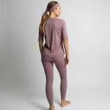 Activewear Half Sleeve T-Shirt ash plum - VIVI MARI
