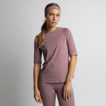 Activewear Half Sleeve T-Shirt ash plum - VIVI MARI