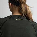 Activewear Half Sleeve T-Shirt deep olive - VIVI MARI