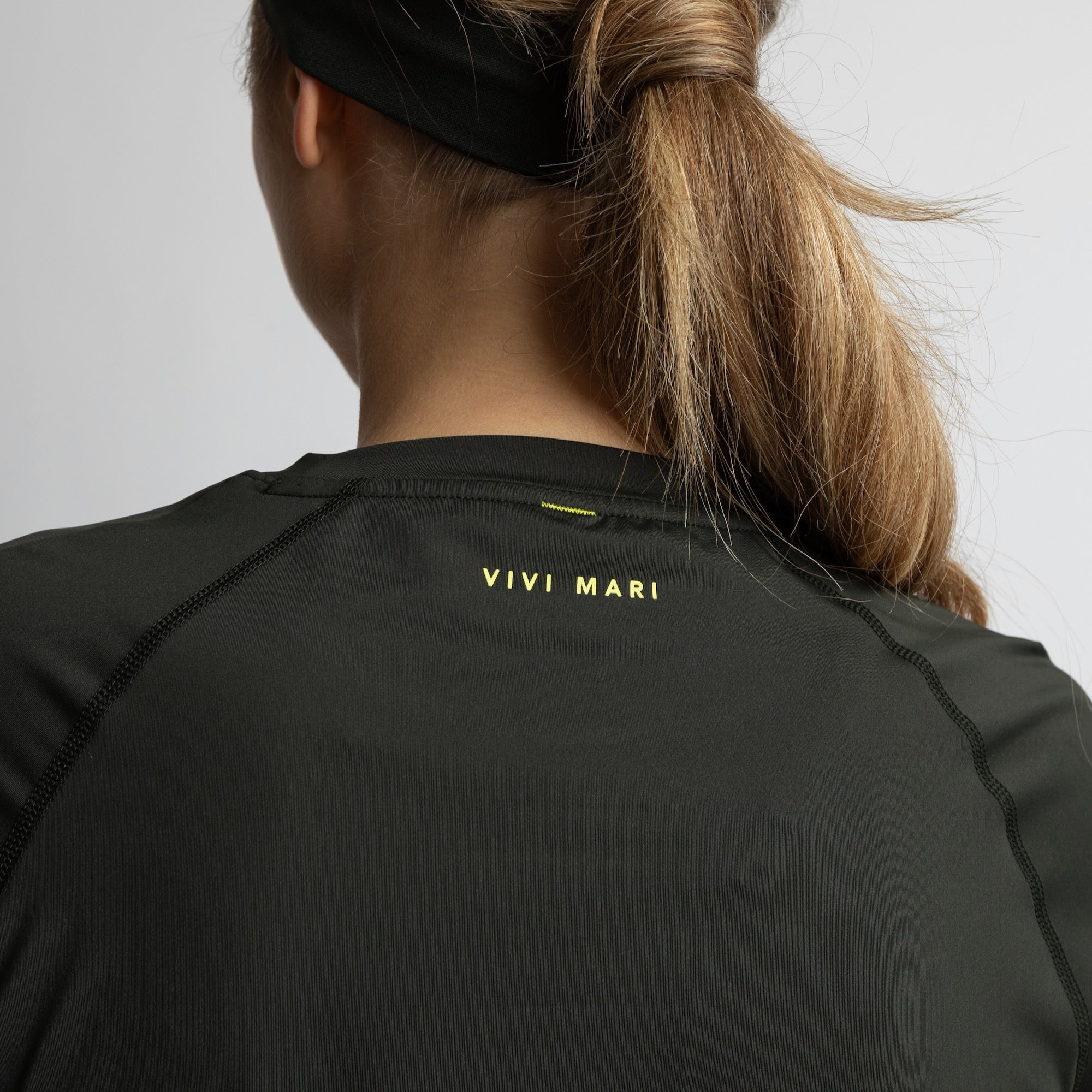 Activewear Half Sleeve T-Shirt deep olive - VIVI MARI