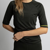 Activewear Half Sleeve T-Shirt deep olive - VIVI MARI