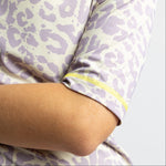 Activewear Half Sleeve T-Shirt leo splashes lavender/grey - VIVI MARI