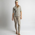 Activewear Half Sleeve T-Shirt leo splashes mushroom/sand - VIVI MARI