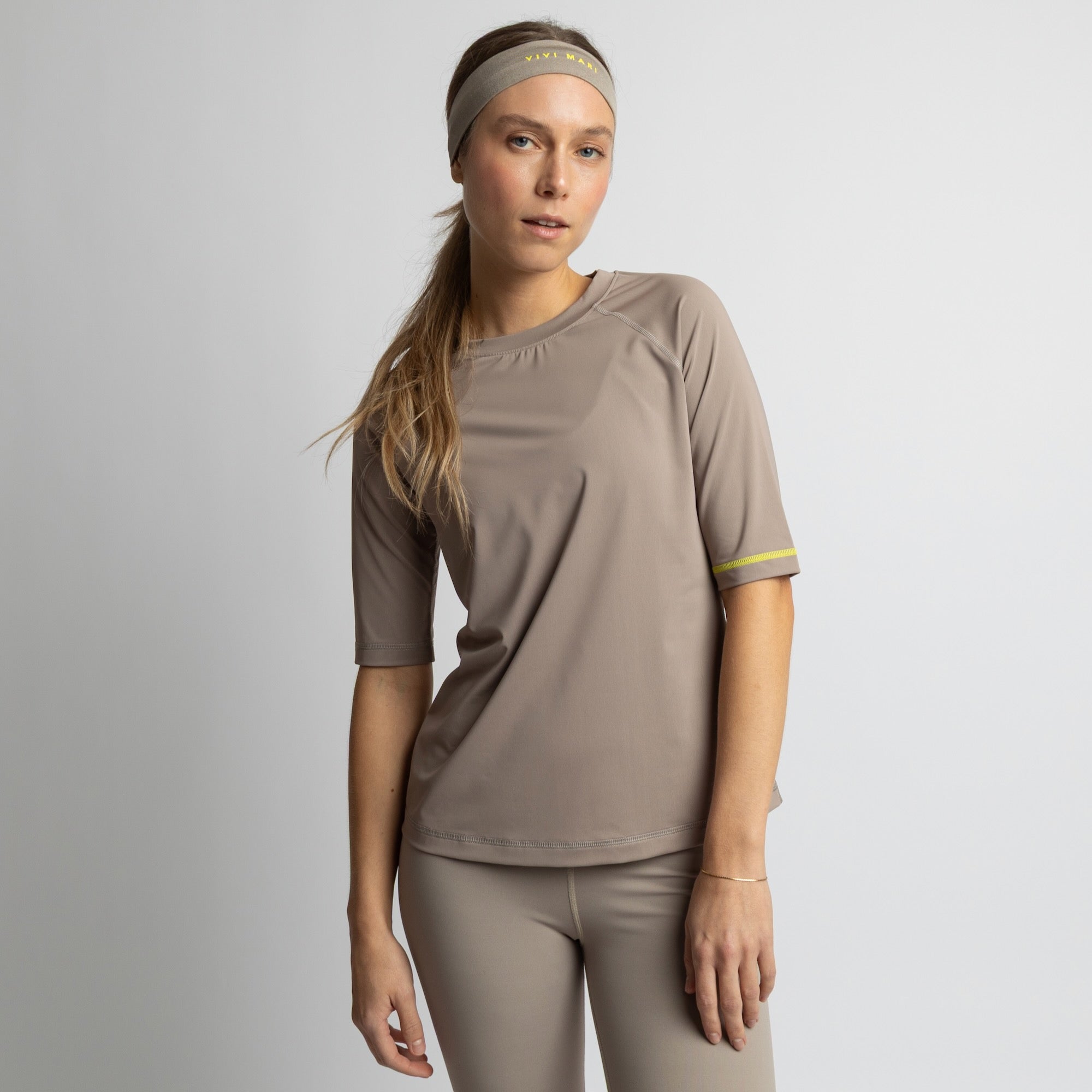 Activewear Half Sleeve T-Shirt mushroom - VIVI MARI