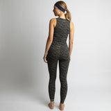 Activewear Leggings leo splashes navy/olive - VIVI MARI