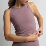 Activewear Top cropped ash plum - VIVI MARI
