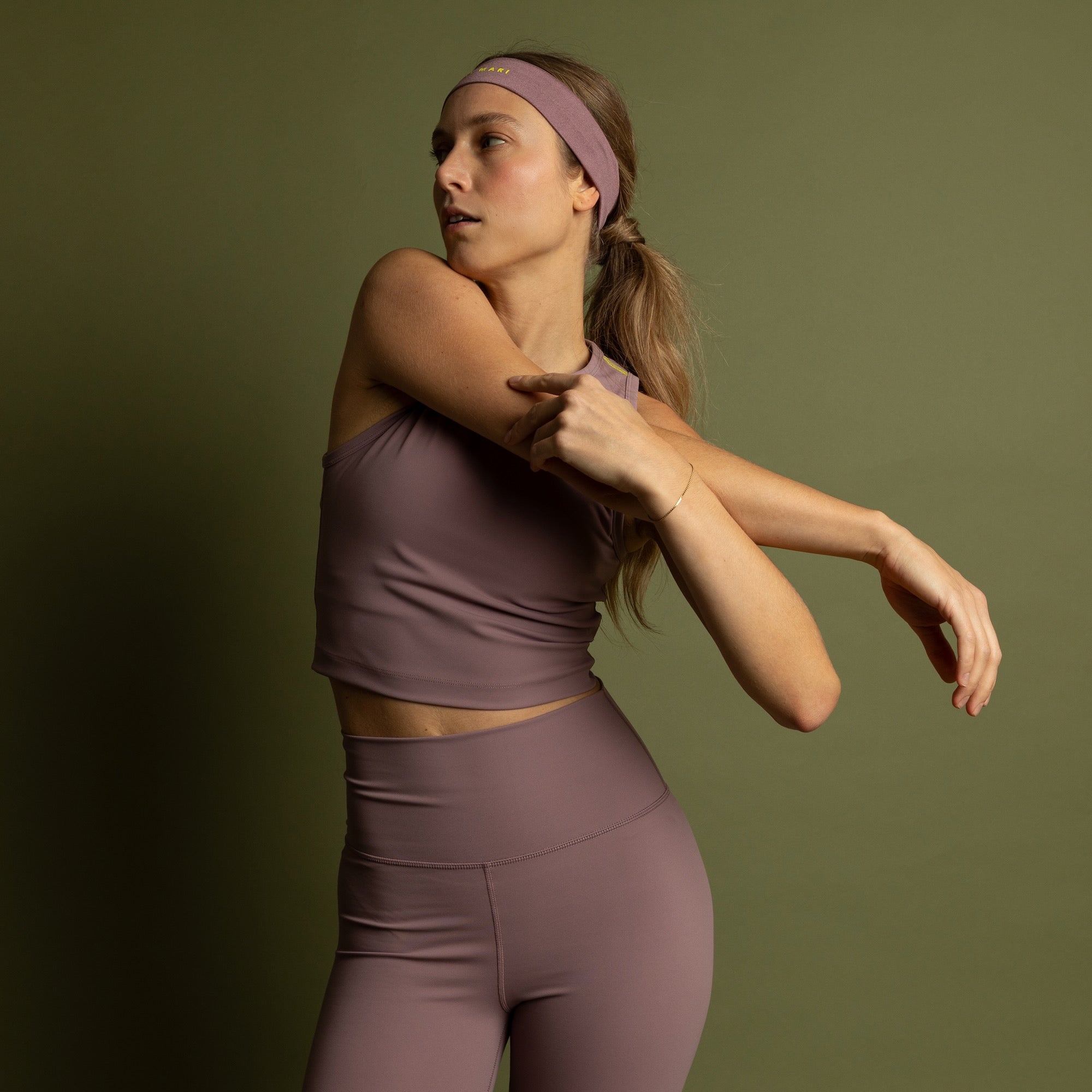 Activewear Top cropped ash plum - VIVI MARI