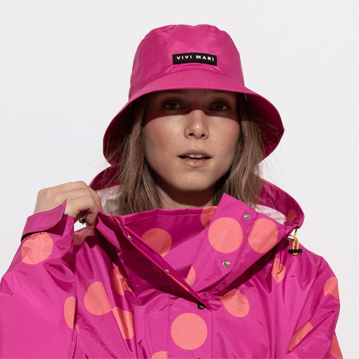 Bucket Hat solid magenta - VIVI MARI