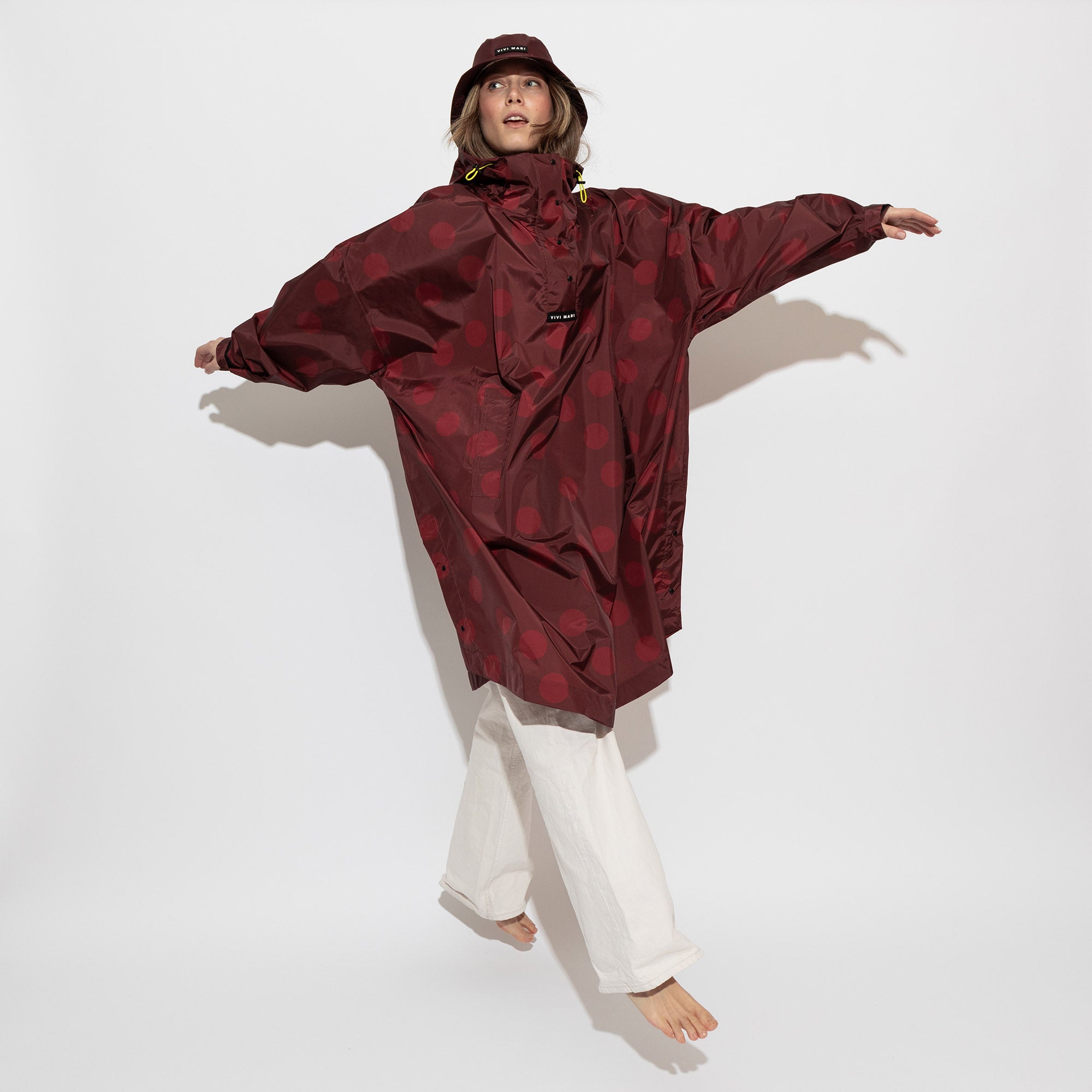 Bucket Hat solid wine red - VIVI MARI