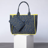 Carry All Bag - leo splashes navy/olive - VIVI MARI