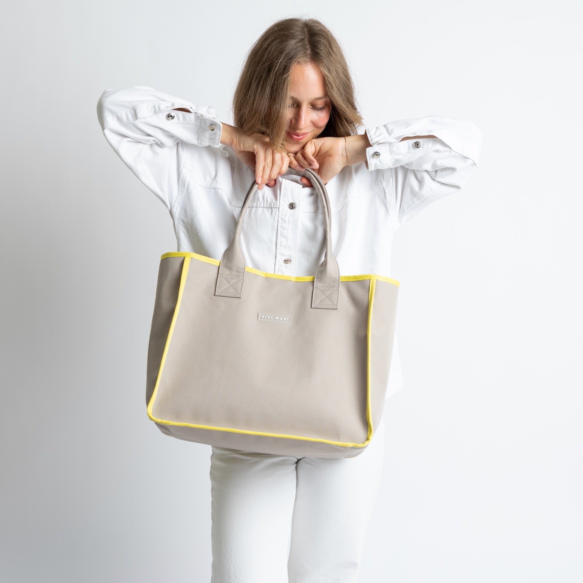 Carry All Bag - stone - VIVI MARI