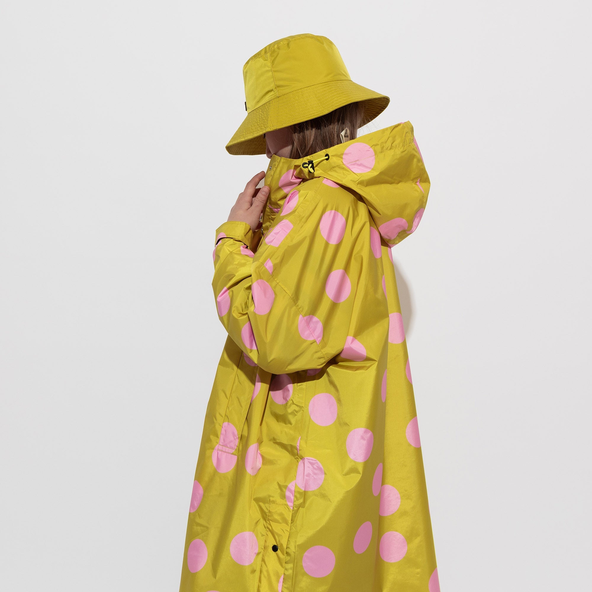 Kids Raincoat dots citrus/rosé - VIVI MARI