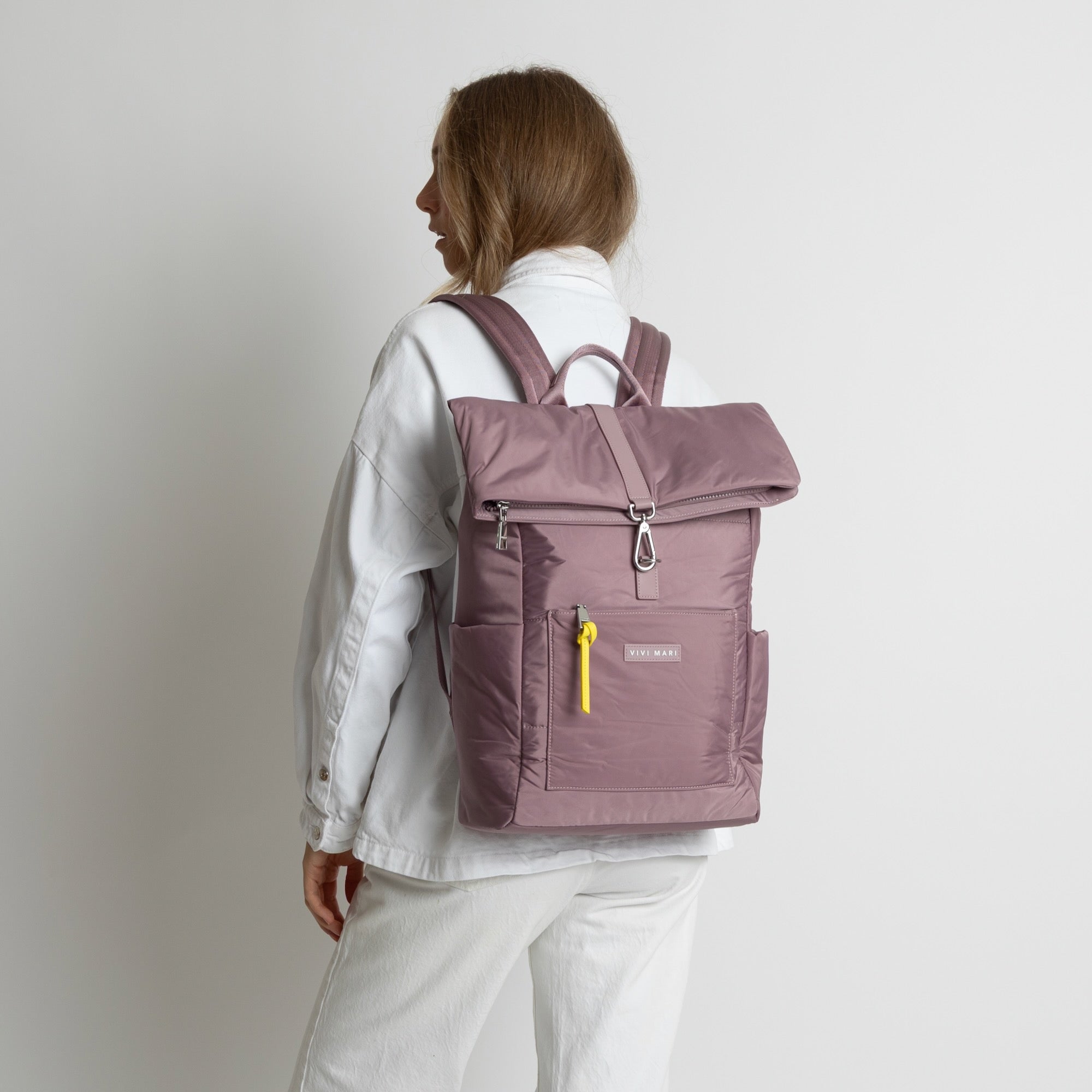 Padded Backpack medium - ash plum - VIVI MARI
