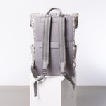 Padded Backpack medium - leo splashes grey/sand - VIVI MARI