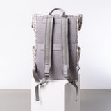 Padded Backpack medium - leo splashes grey/sand - VIVI MARI