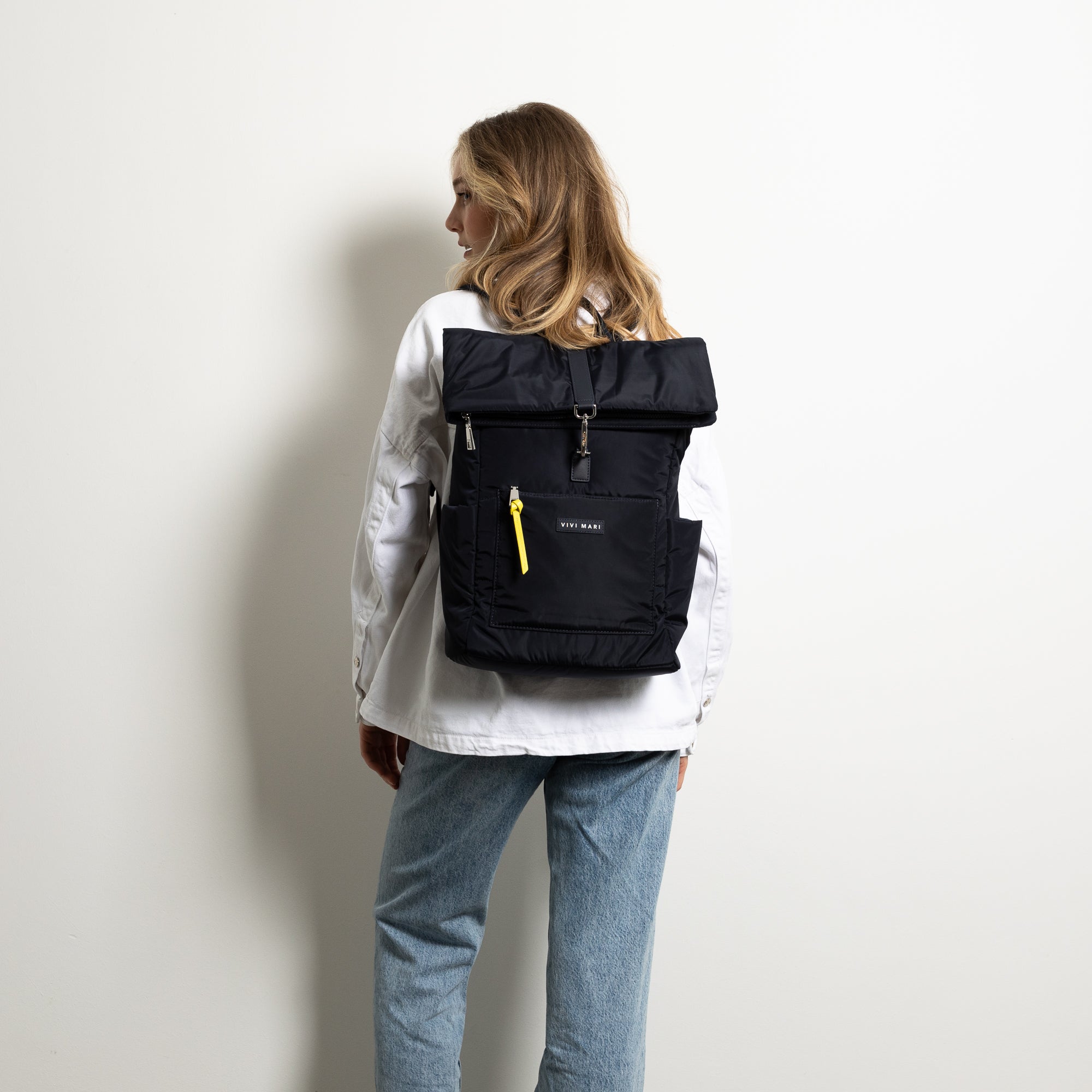 Padded Backpack medium - navy - VIVI MARI