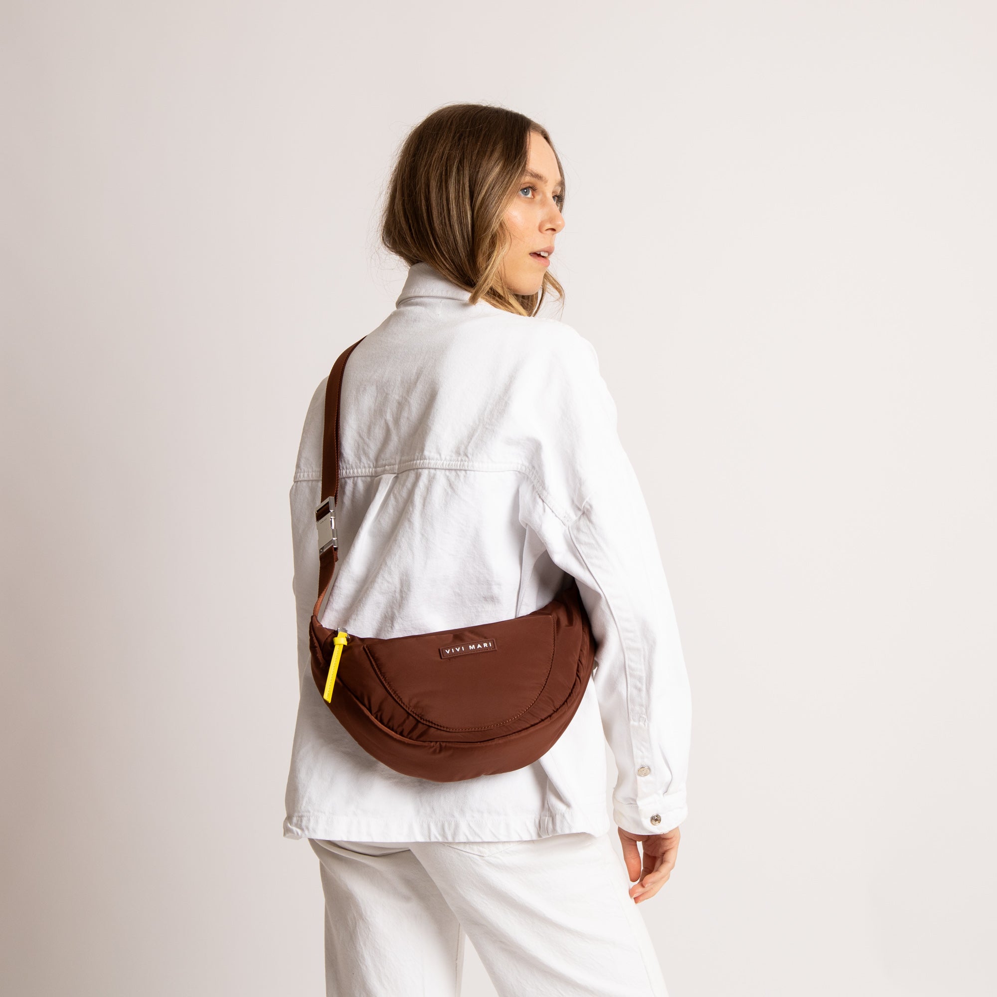 Padded Hip Bag medium - tan - VIVI MARI