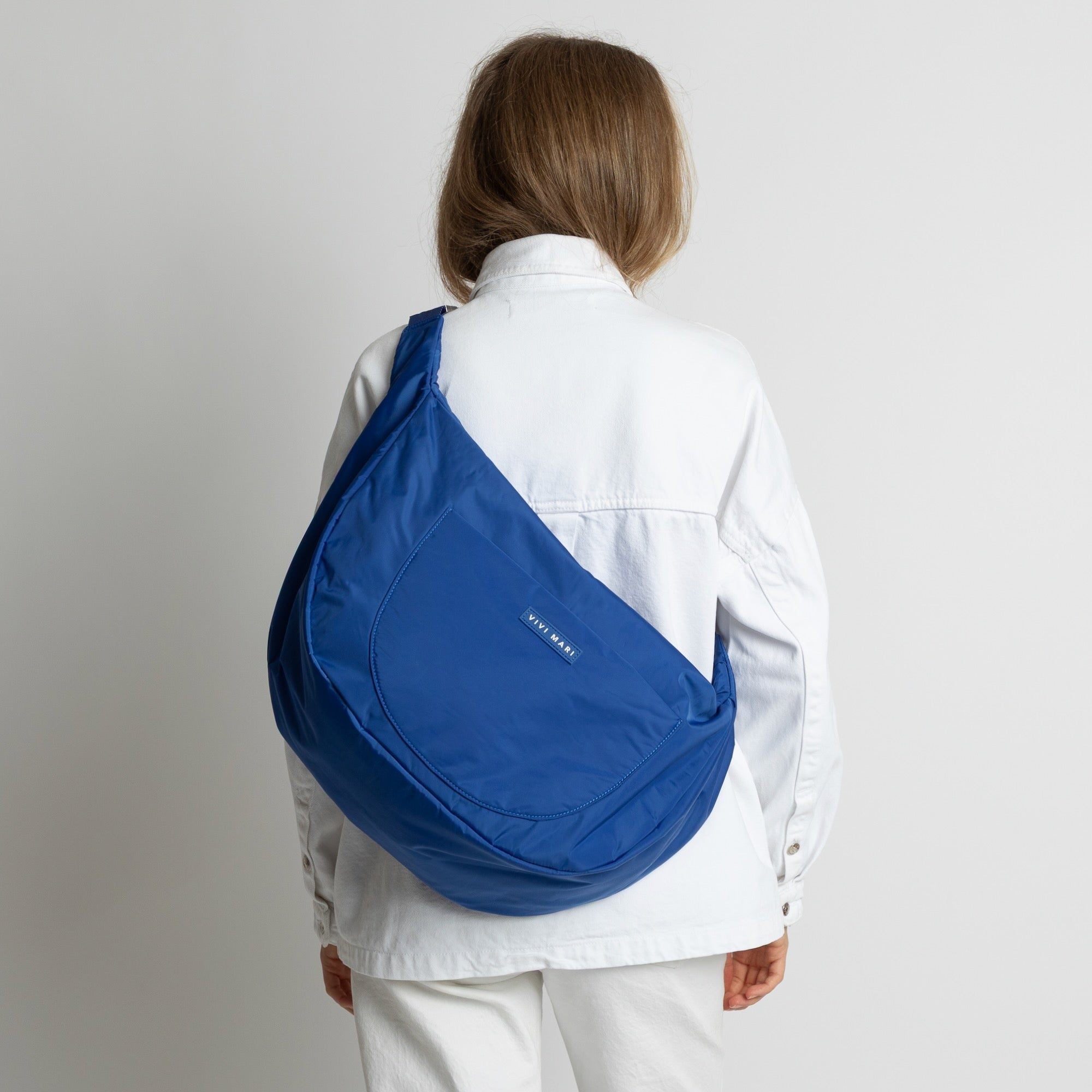 Padded Hip Bag oversized - blue - VIVI MARI