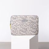 Padded Laptop Sleeve 15"/16" - leo splashes grey/sand - VIVI MARI