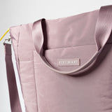 padded tote bag large + strap basic woven slim - ash plum - VIVI MARI