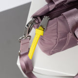 padded tote bag mini + strap basic woven slim - ash plum - VIVI MARI