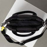 padded tote bag mini + strap basic woven slim - black - VIVI MARI