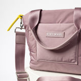 padded tote bag small + strap basic woven slim - ash plum - VIVI MARI